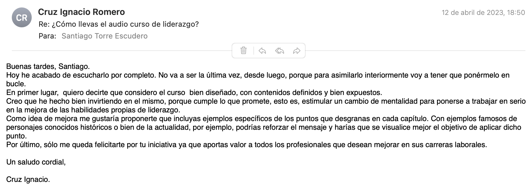 Testimonio Cruz Ignacio Romero